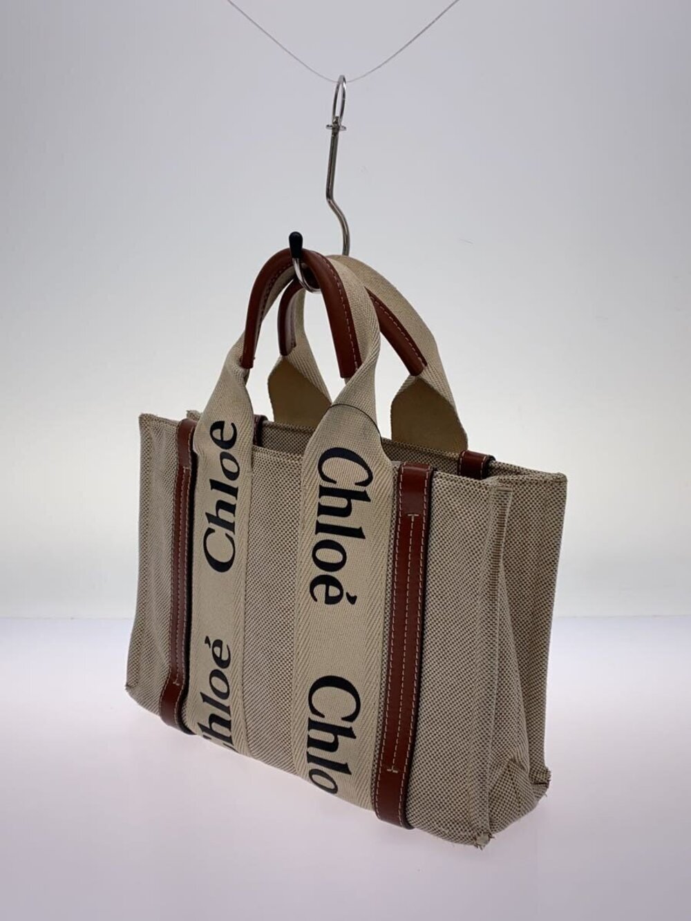 Chloe Woody Canvas Bag Tote Black
